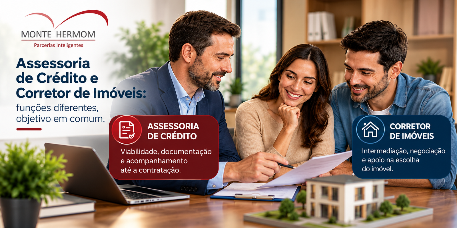 Assessoria de crédito e corretor de imóveis com funções complementares na compra financiada