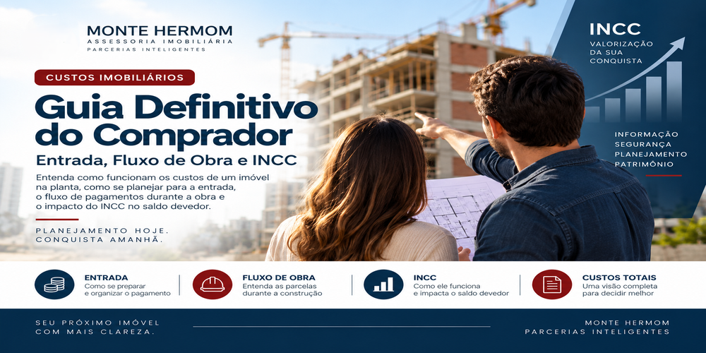 Guia do comprador: entrada, fluxo de obra e INCC