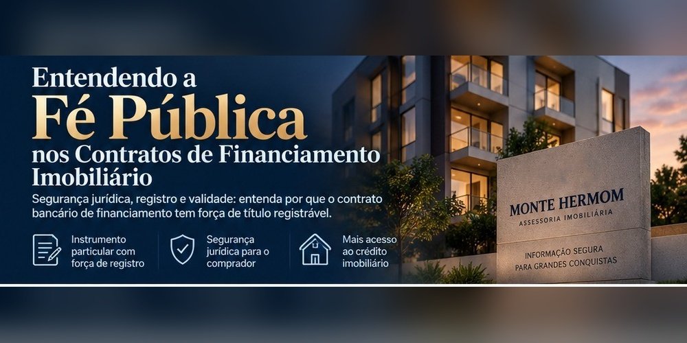 Fé pública em contratos de financiamento imobiliário, documentos bancários e registro no Cartório de Registro de Imóveis