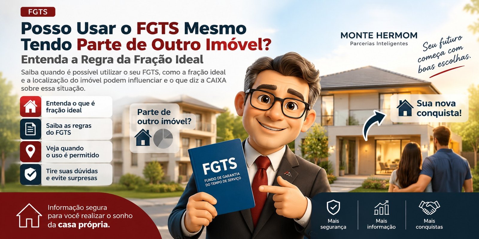 Posso usar o FGTS mesmo tendo parte de outro imóvel? Entenda a regra da fração ideal
