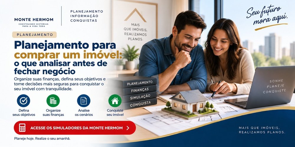 Planejamento para comprar um imóvel antes de fechar negócio