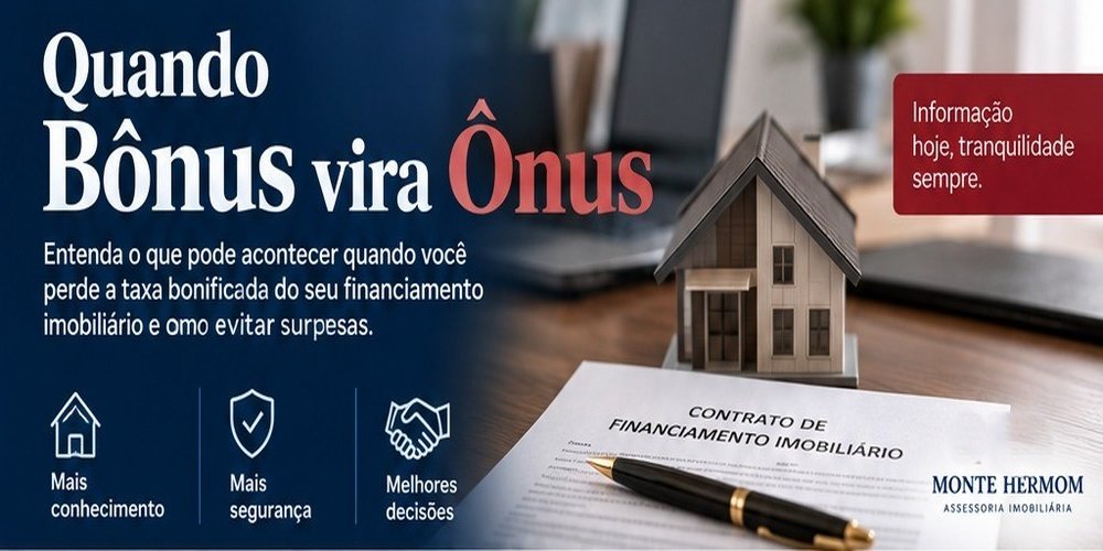 Quando bônus vira ônus no financiamento imobiliário: taxa bonificada, condições contratuais e impacto nas parcelas