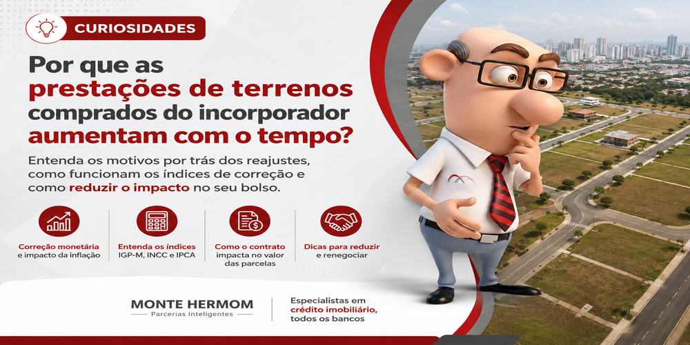 Prestações de terrenos comprados do incorporador
