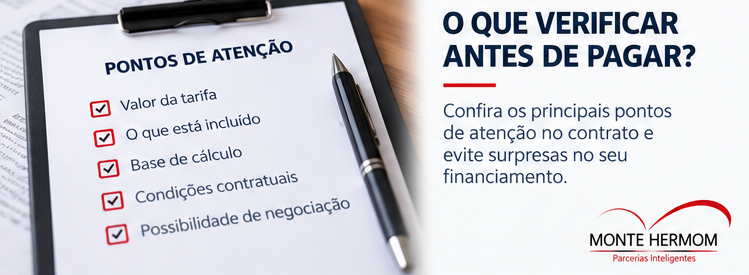 Pontos que o comprador deve verificar antes de pagar a tarifa de interveniência