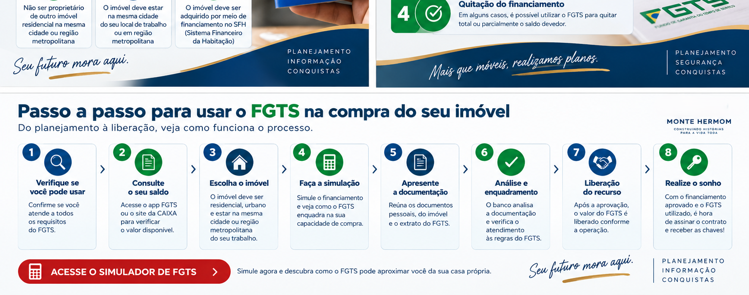Planejamento dos recursos para compra de imóvel com utilização do FGTS