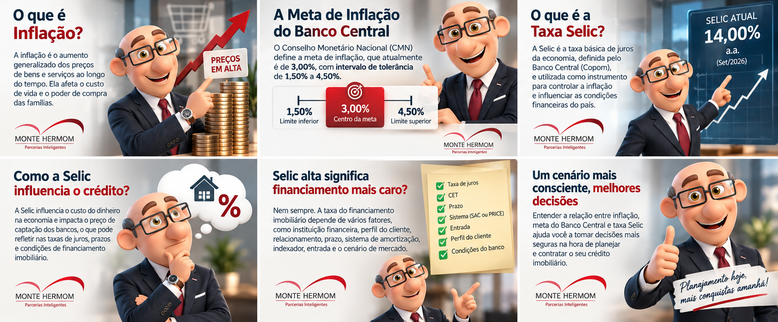 Relação entre inflação, taxa Selic e crédito imobiliário