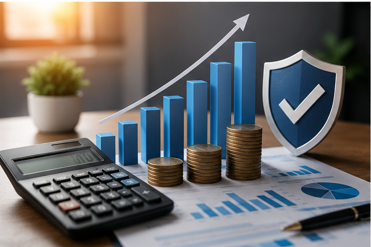 Calculadora, gráficos e elementos de proteção relacionados ao cálculo do prêmio do seguro RCPM